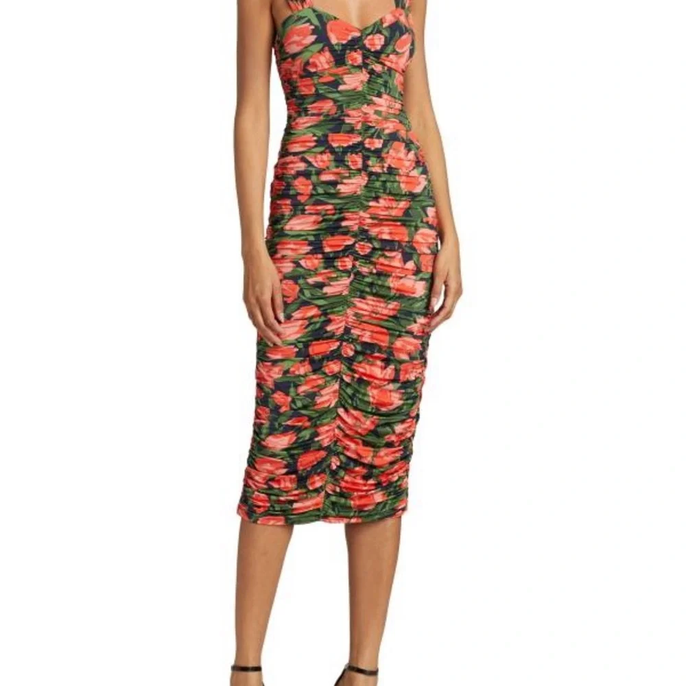 CAROLINA HERRERA
Ruched floral-print stretch-jersey midi dress - Picture 2 of 6
